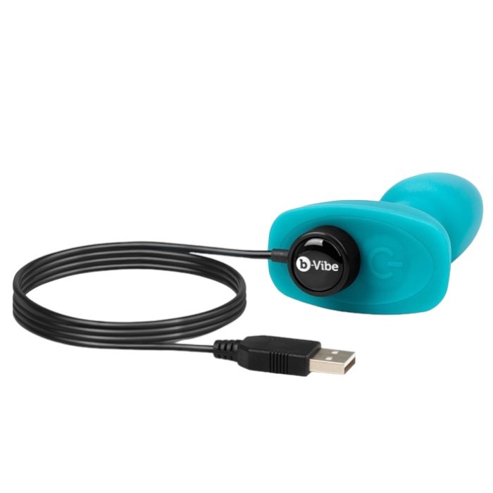 b-Vibe Rimming Petite Medium Remote Control Rechargeable Butt Plug Teal