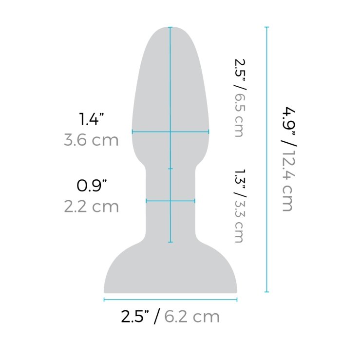 b-Vibe Rimming Petite Medium Remote Control Rechargeable Butt Plug Teal
