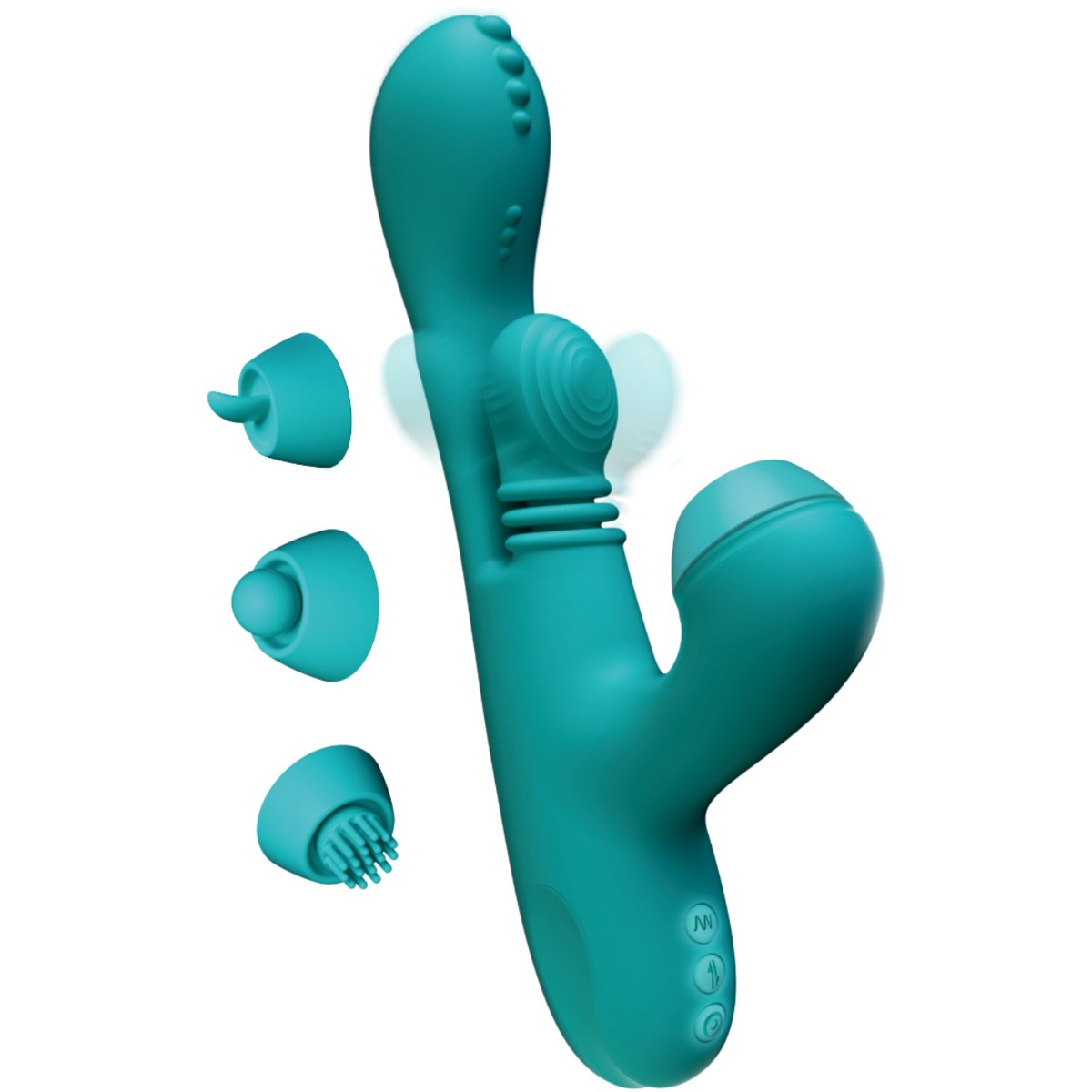 Amovibe Sensa Sway Rechargeable G Spot & Clitoral Vibrator with 4 Interchangeable Sleeves