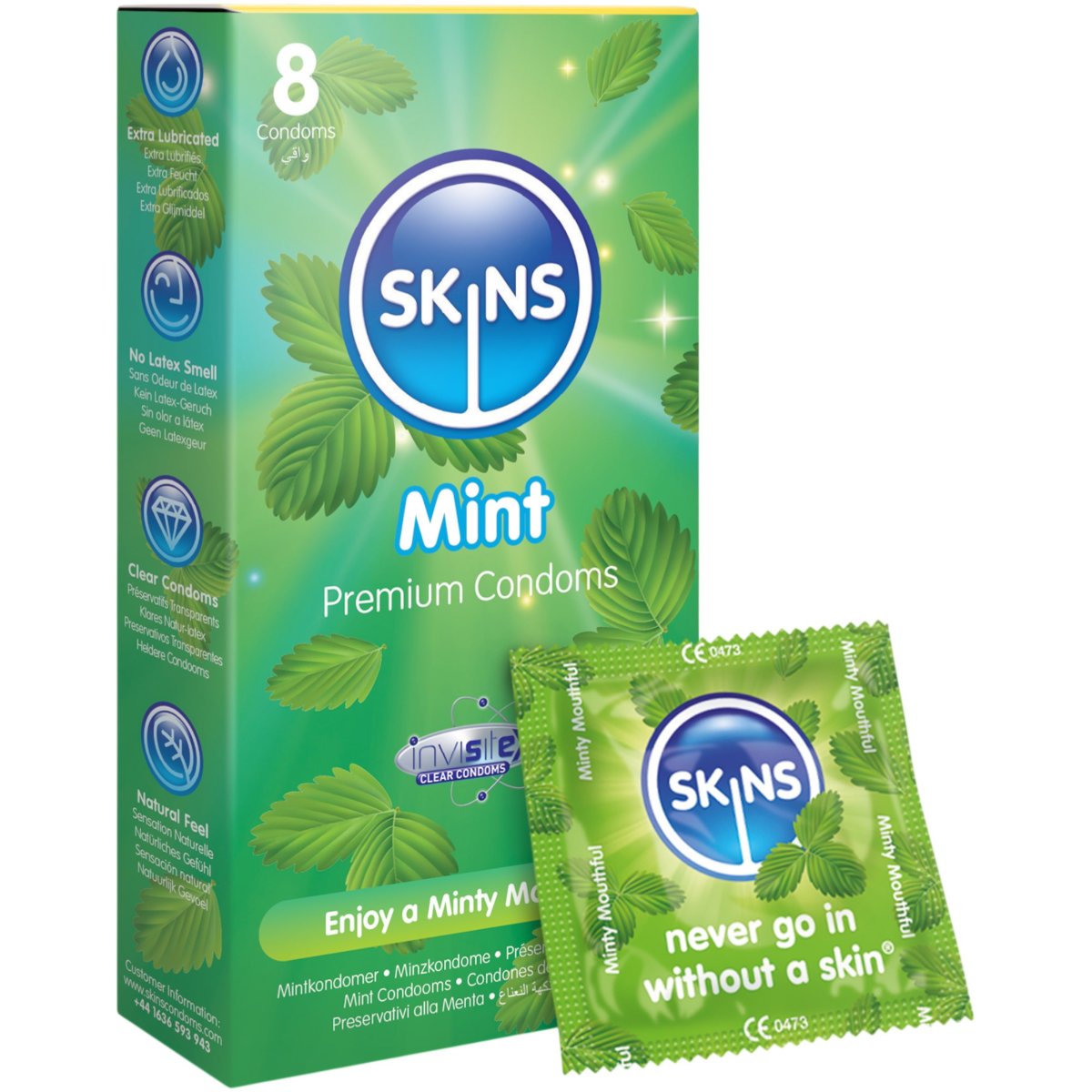 Skins Mint Premium Condoms (8 Pack)