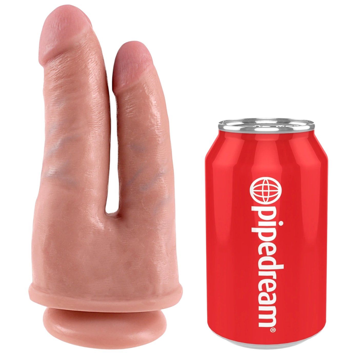 King Cock Double Penetrator 6 Inch Double Dildo with Suction Base