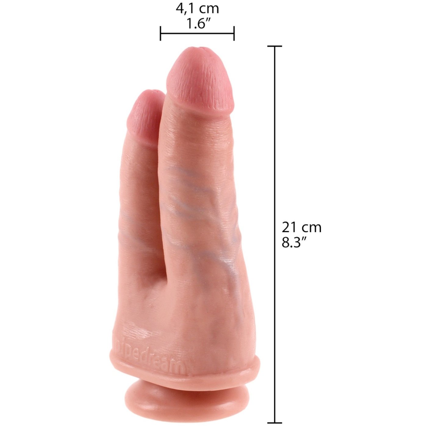 King Cock Double Penetrator 6 Inch Double Dildo with Suction Base