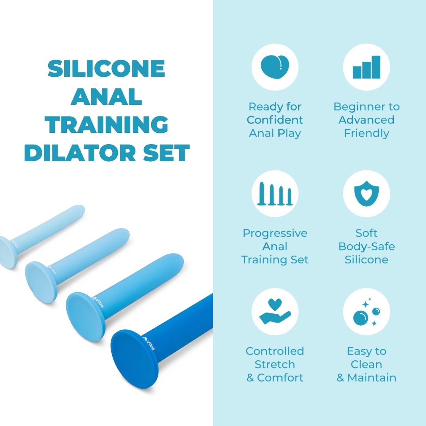 b-Vibe Silicone Anal Dilator Training Set (4-Piece)