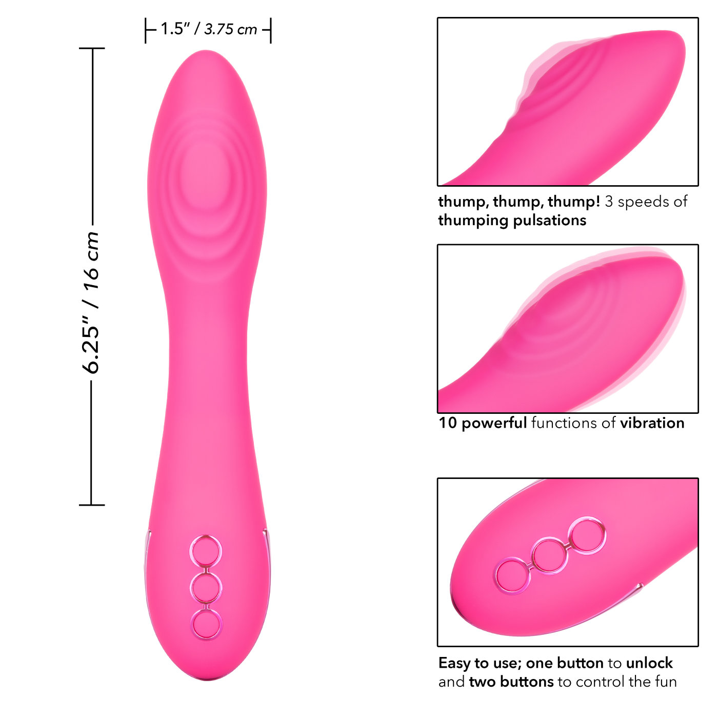 California Dreaming Surf City Centerfold Rechargeable Vibrator
