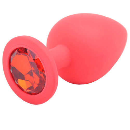 Large Red Jewelled Silicone Butt Plug – Various Toy Brands