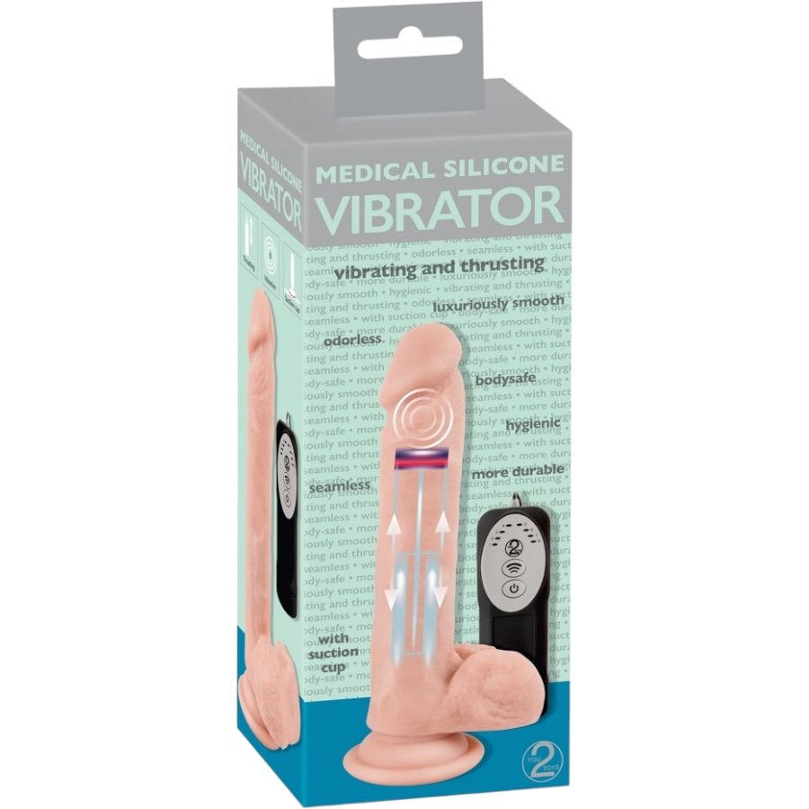 You2Toys Medical Silicone Thrusting Vibrator 7 Inch