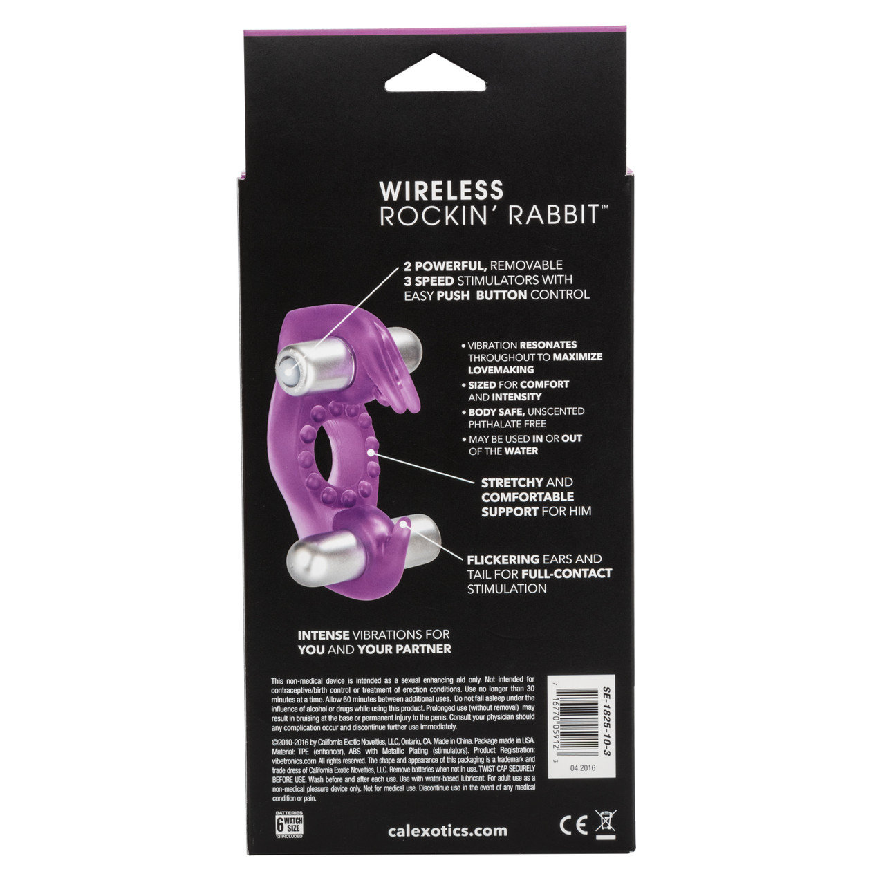 CalExotics Wireless Rockin' Rabbit Vibrating Cock Ring