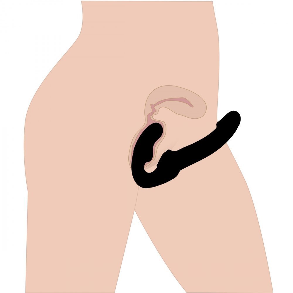 Strap U Revolver Strapless Strap-On G-Spot Dildo 6 Inch