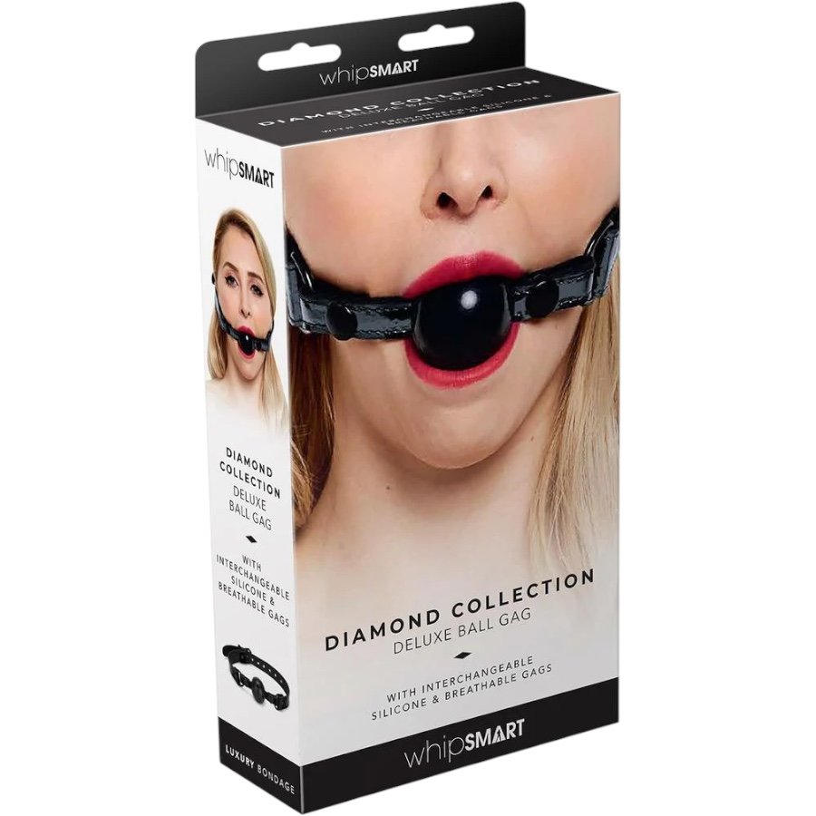Diamond Collection Beginner’s Friendly Ball Gag - Black