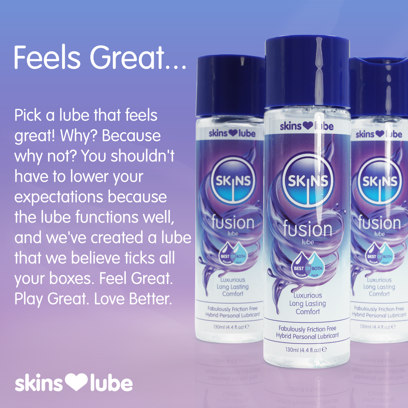 Skins Fusion Hybrid Silicone and Water-Based Lubricant 130ml