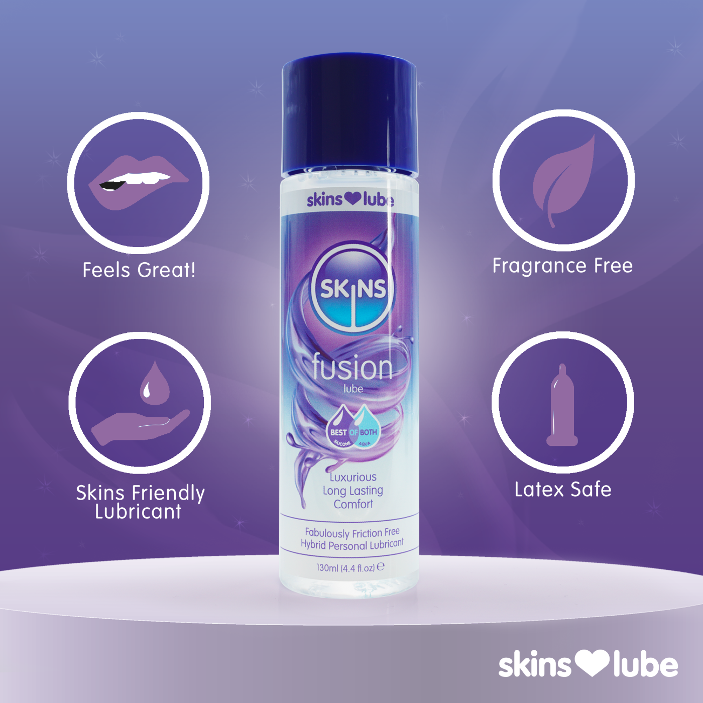Skins Fusion Hybrid Silicone and Water-Based Lubricant 130ml