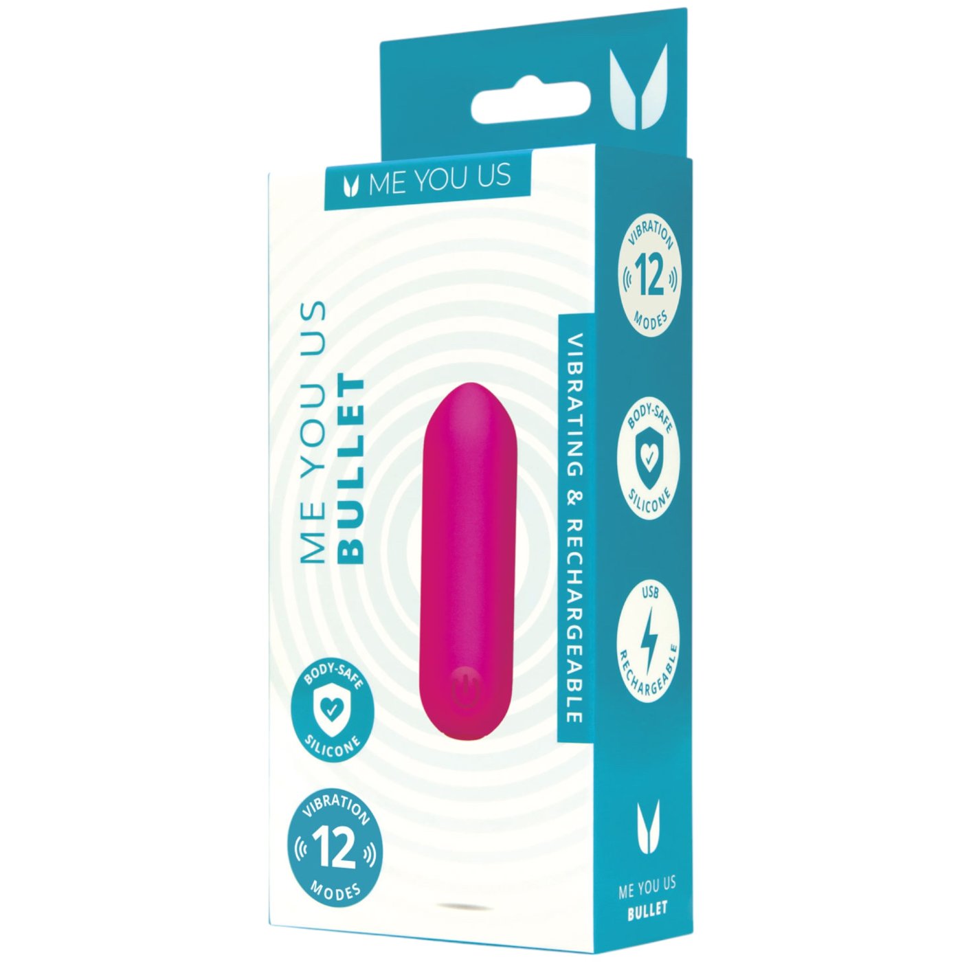 Me You Us Bullet Rechargeable Mini Vibrator Hot Pink