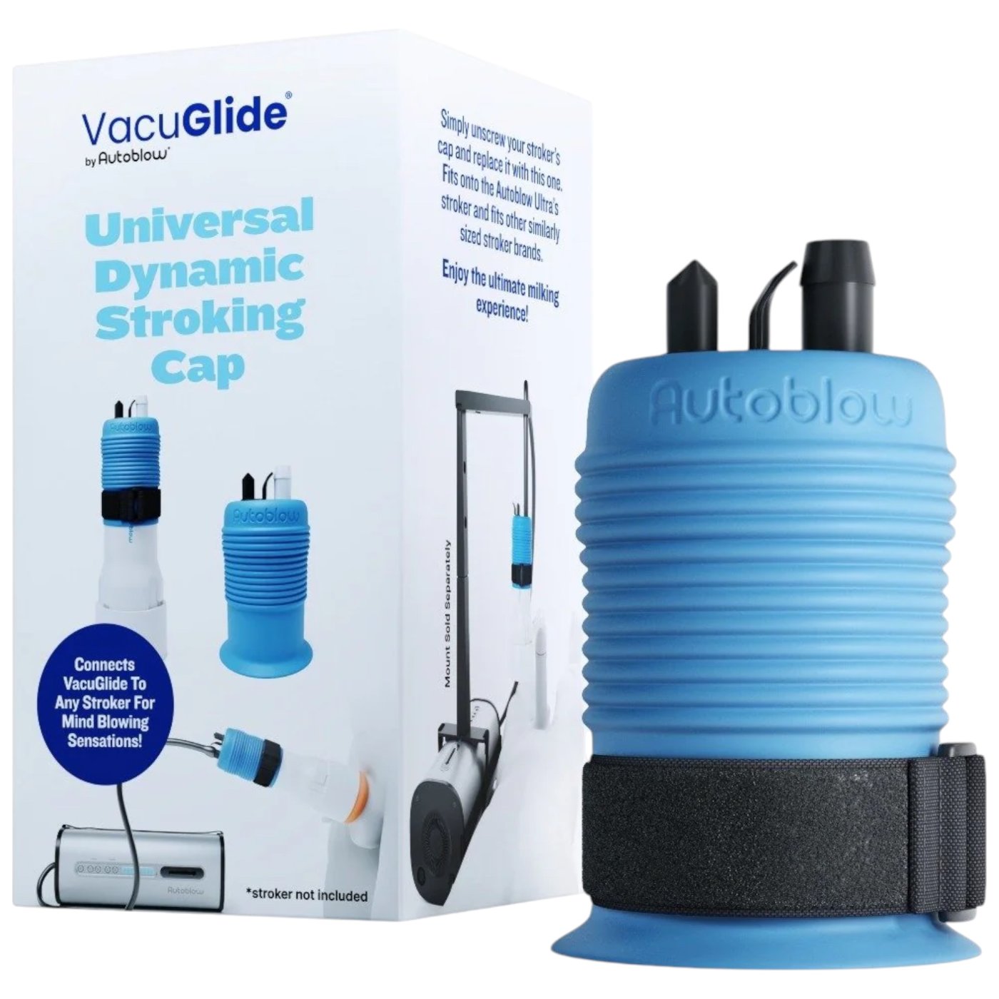 Autoblow VacuGlide Universal Dynamic Stroking Cap Blue