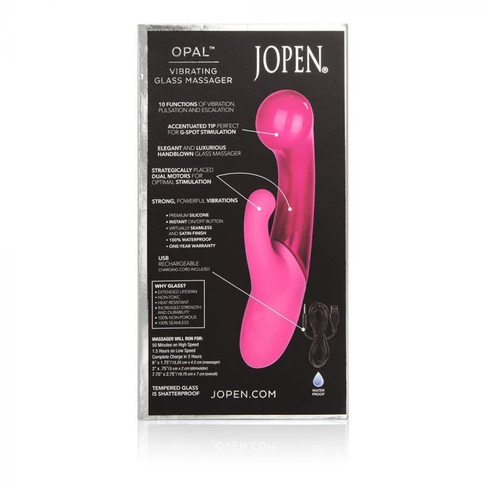 Opal by Jopen Vibrating Glass Massager - Pink