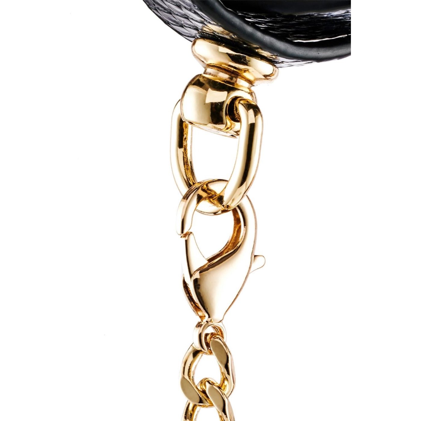 Guilty Pleasure Eclipse Horizon Braided Bondage Wrist Cuffs Black/Gold