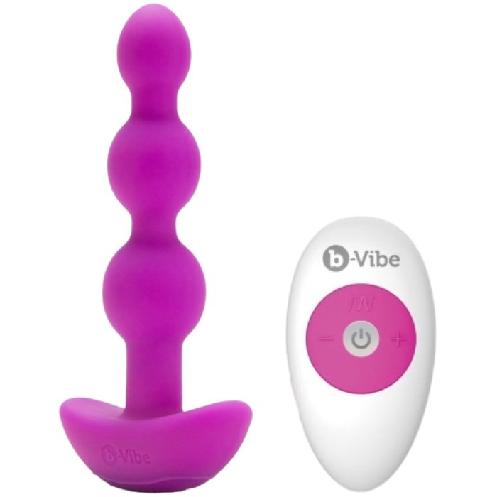 b-Vibe Triplet Remote Control Rechargeable Anal Beads Sale Fuchsia