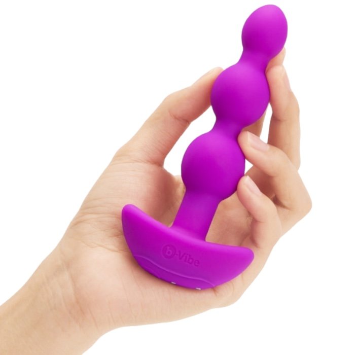 b-Vibe Triplet Remote Control Rechargeable Anal Beads Sale Fuchsia