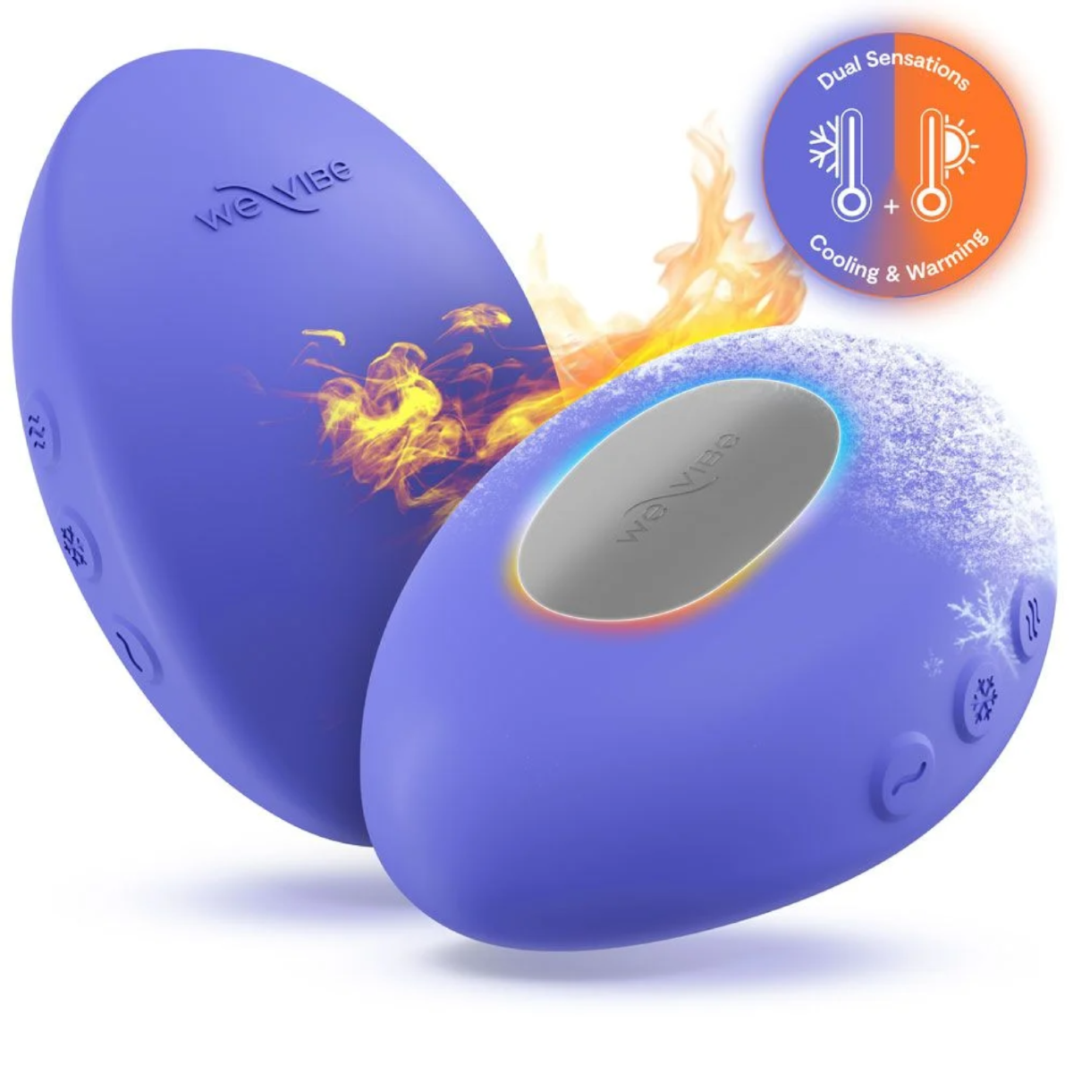 We-Vibe Temp Heating and Cooling Lay-On Clitoral Vibrator, Blue