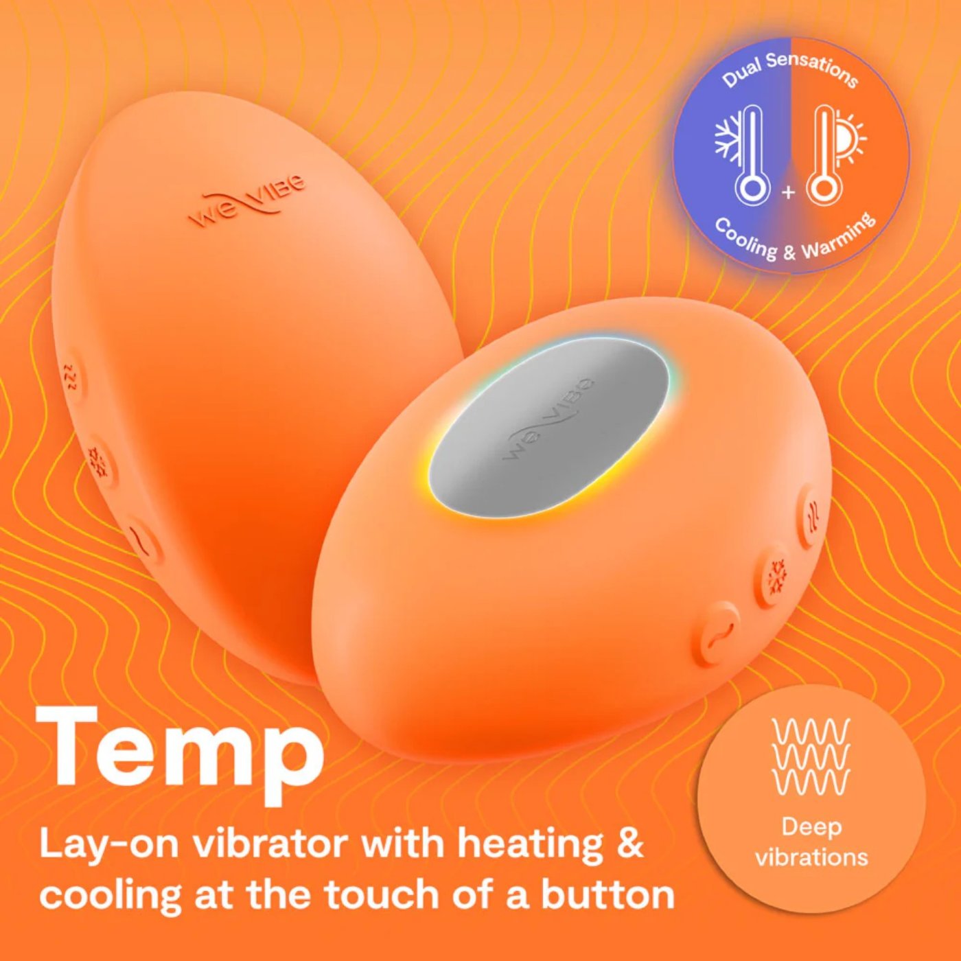 We-Vibe Temp Heating and Cooling Lay-On Clitoral Vibrator