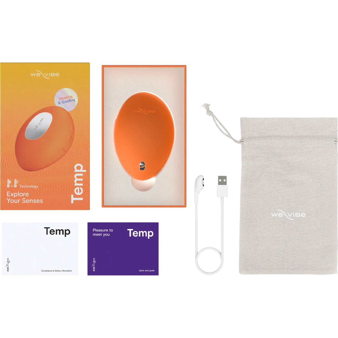 We-Vibe Temp Heating and Cooling Lay-On Clitoral Vibrator