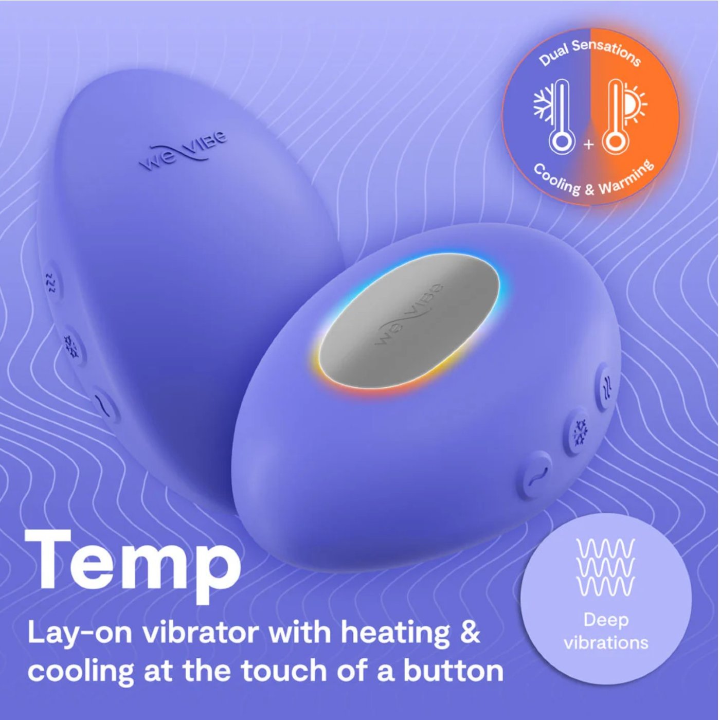 We-Vibe Temp Heating and Cooling Lay-On Clitoral Vibrator