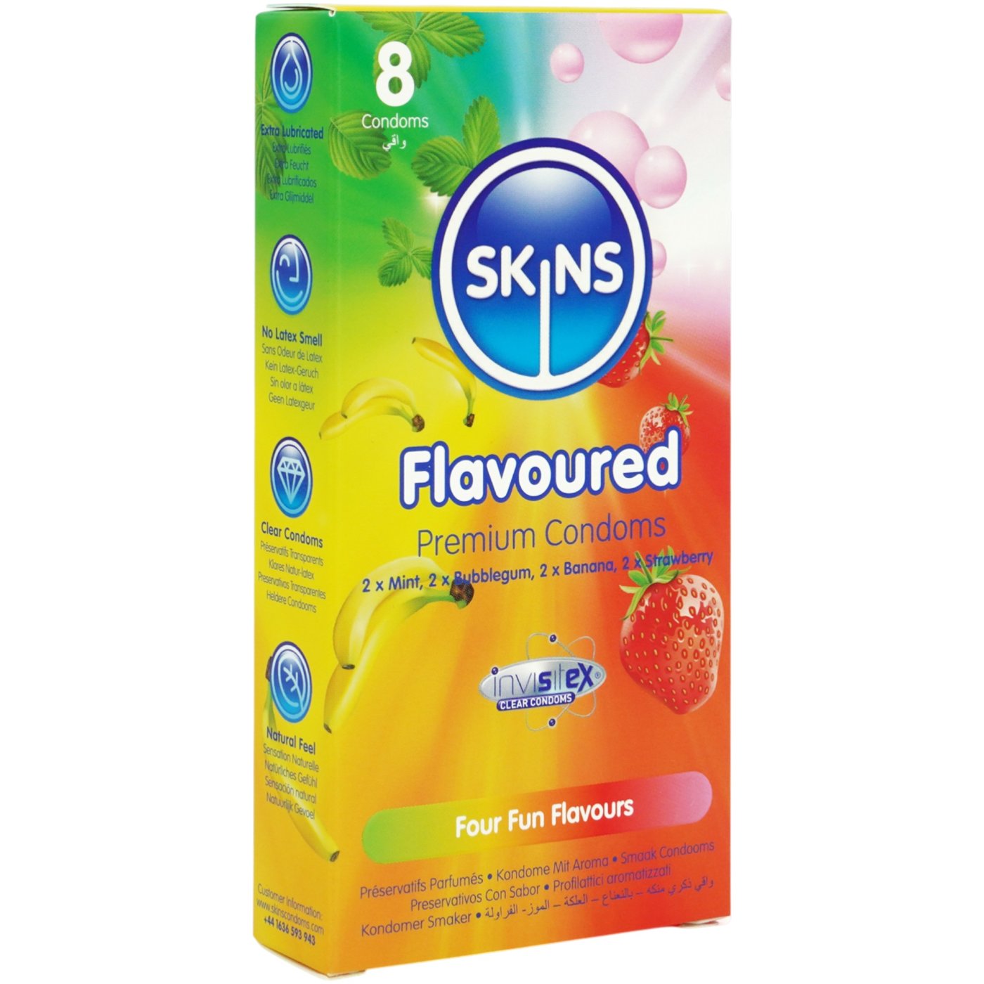 Skins Flavoured Premium Condoms (8 Pack)