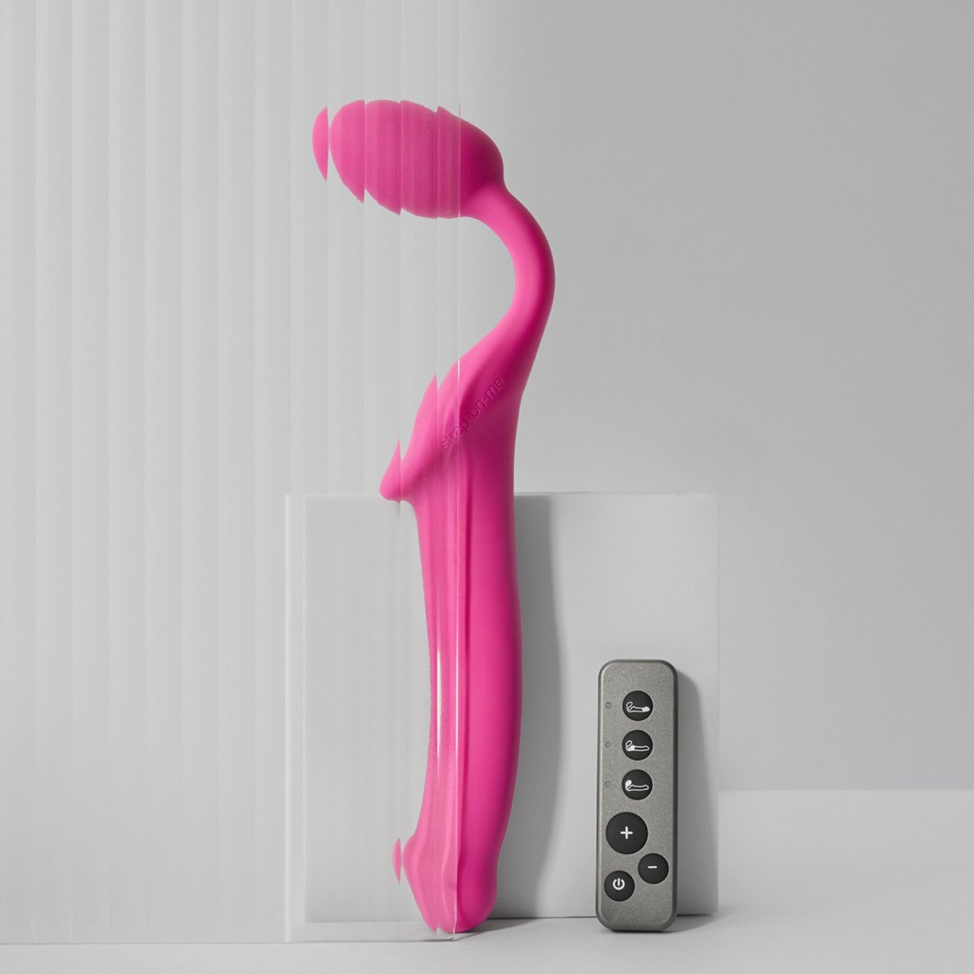 Strap-On-Me Remote Control Vibrating Strapless Strap-On Fuchsia M