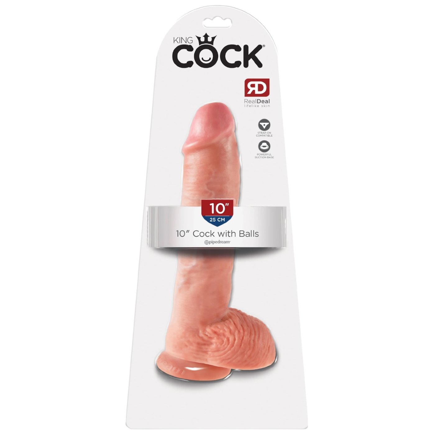 King Cock Ultra Realistic Suction Cup Dildo with Balls 10 Inch
