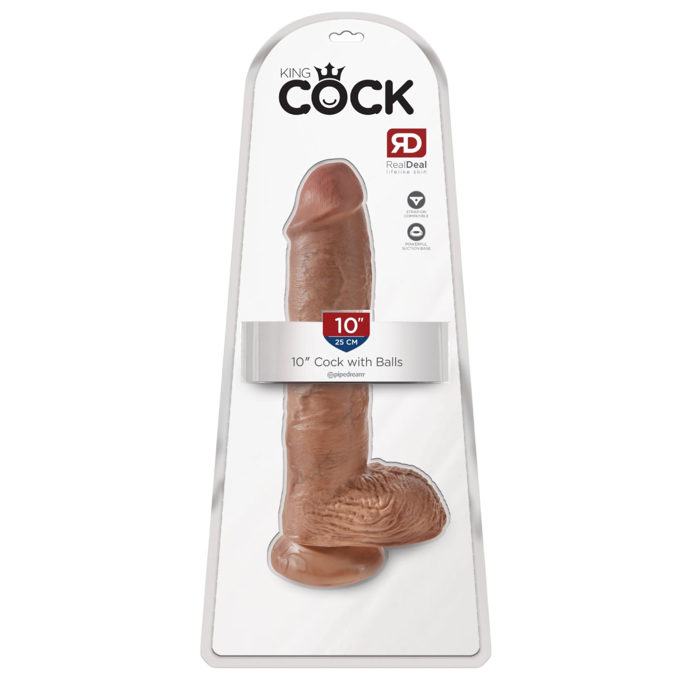 King Cock Ultra Realistic Suction Cup Dildo with Balls 10 Inch