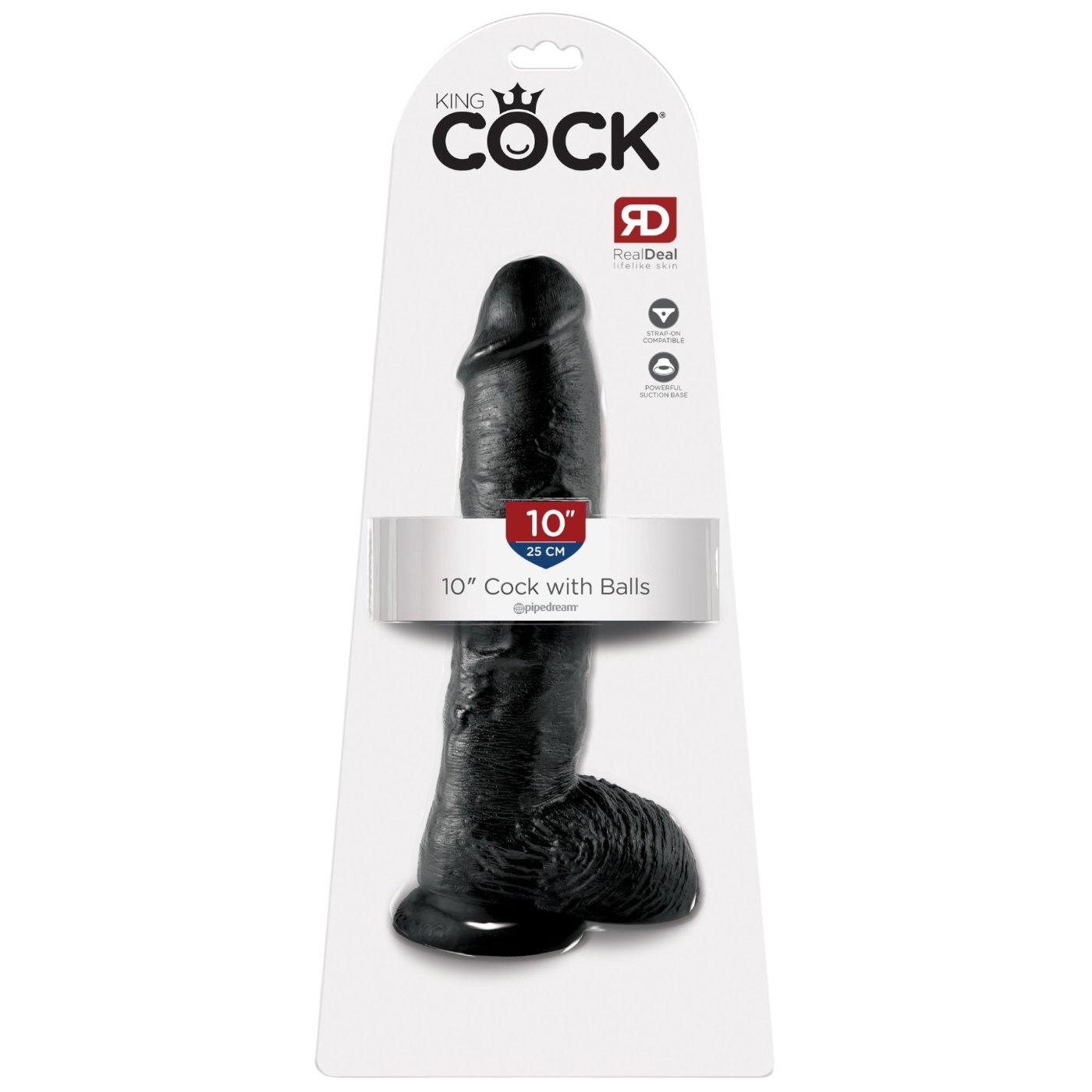 King Cock Ultra Realistic Suction Cup Dildo with Balls 10 Inch