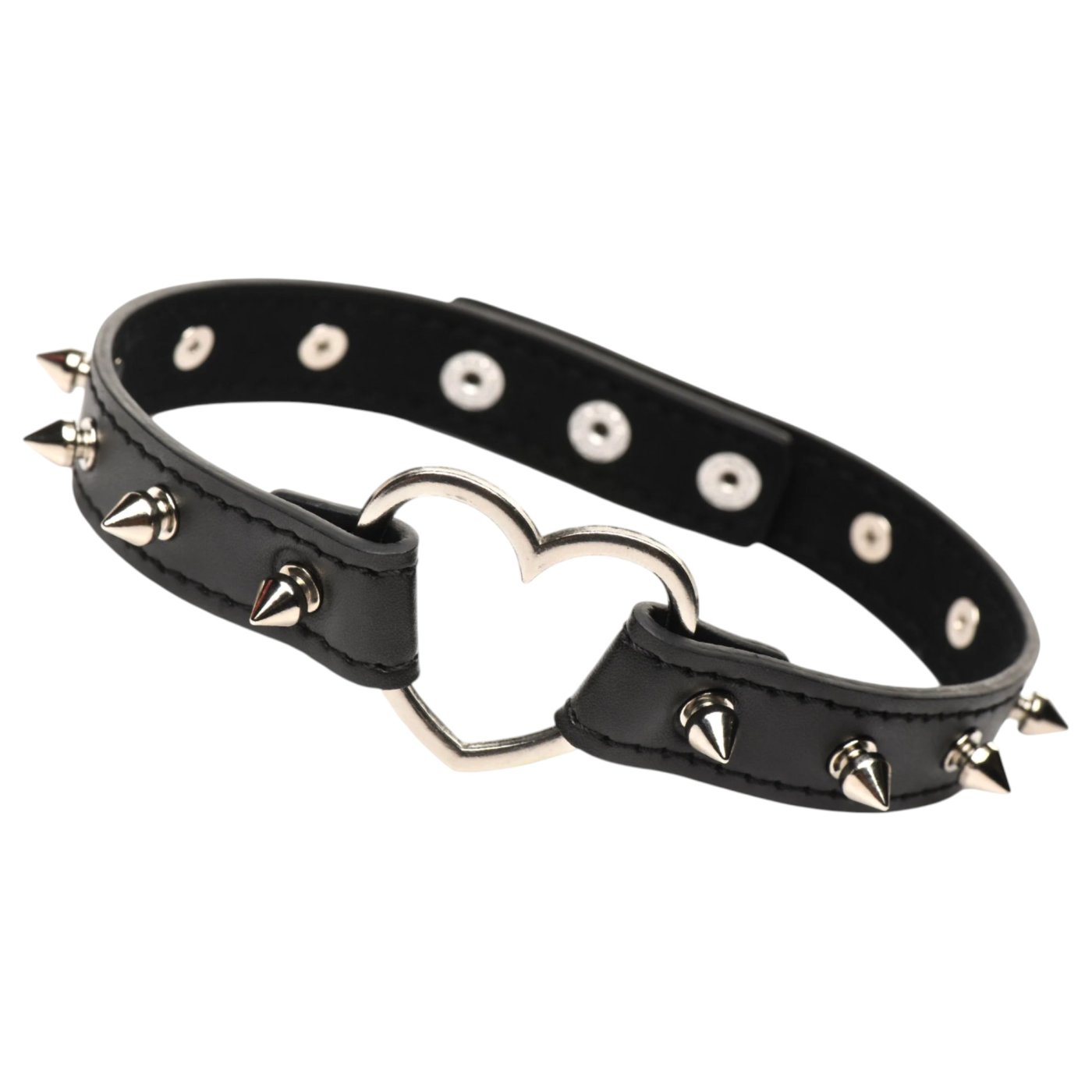 Master Series Spiked Heart Choker BDSM Collar