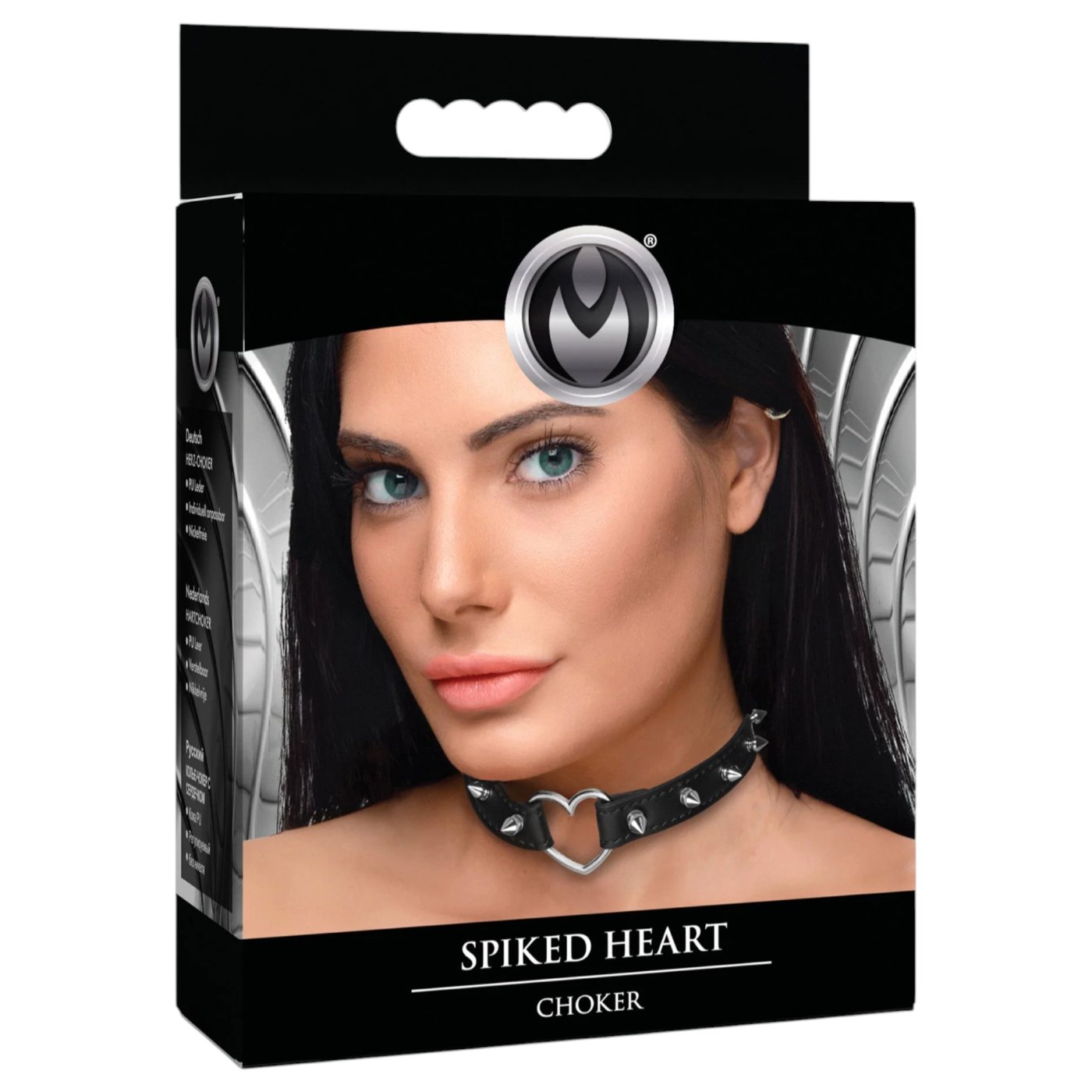 Master Series Spiked Heart Choker BDSM Collar