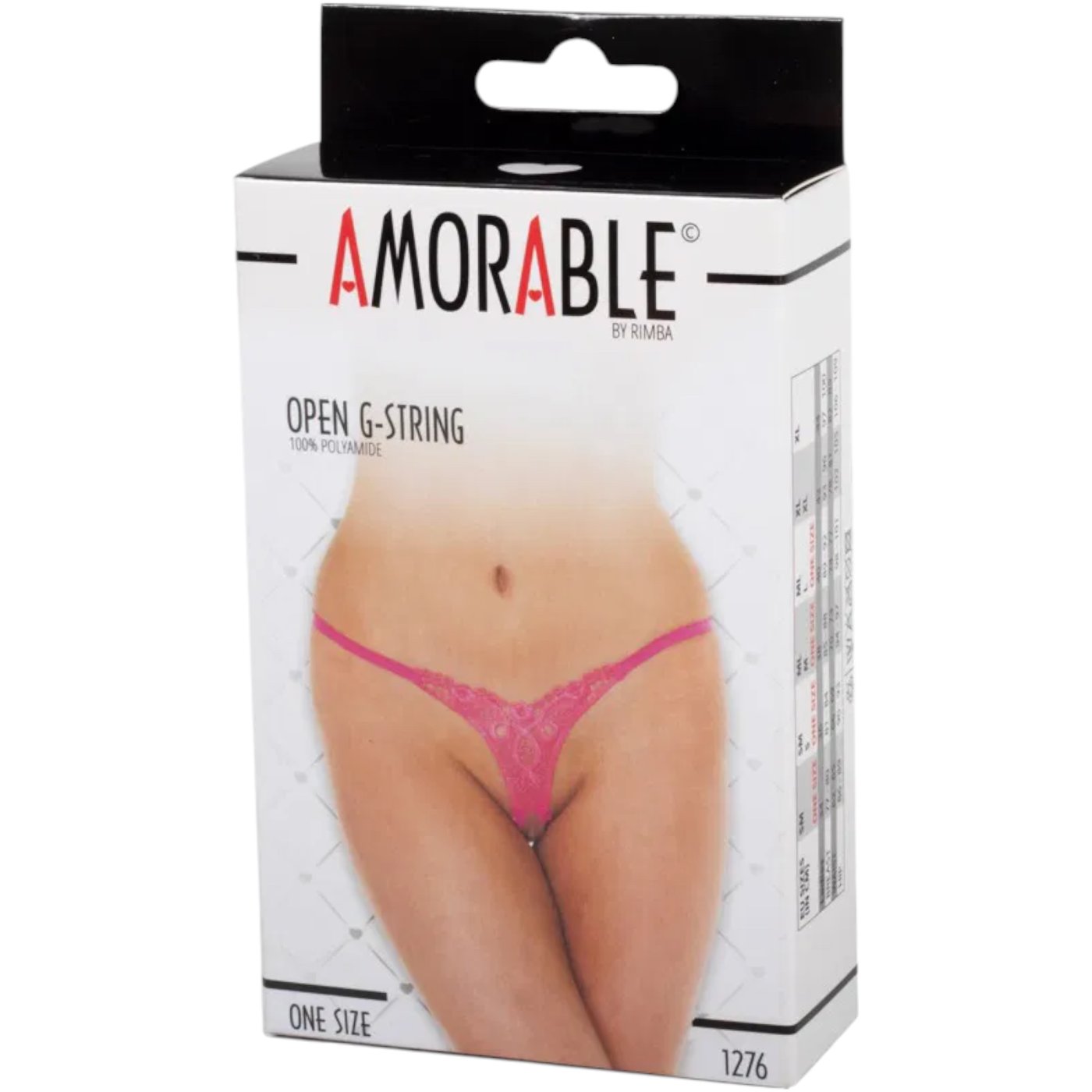 Rimba Detailed Crotchless G-String Pink