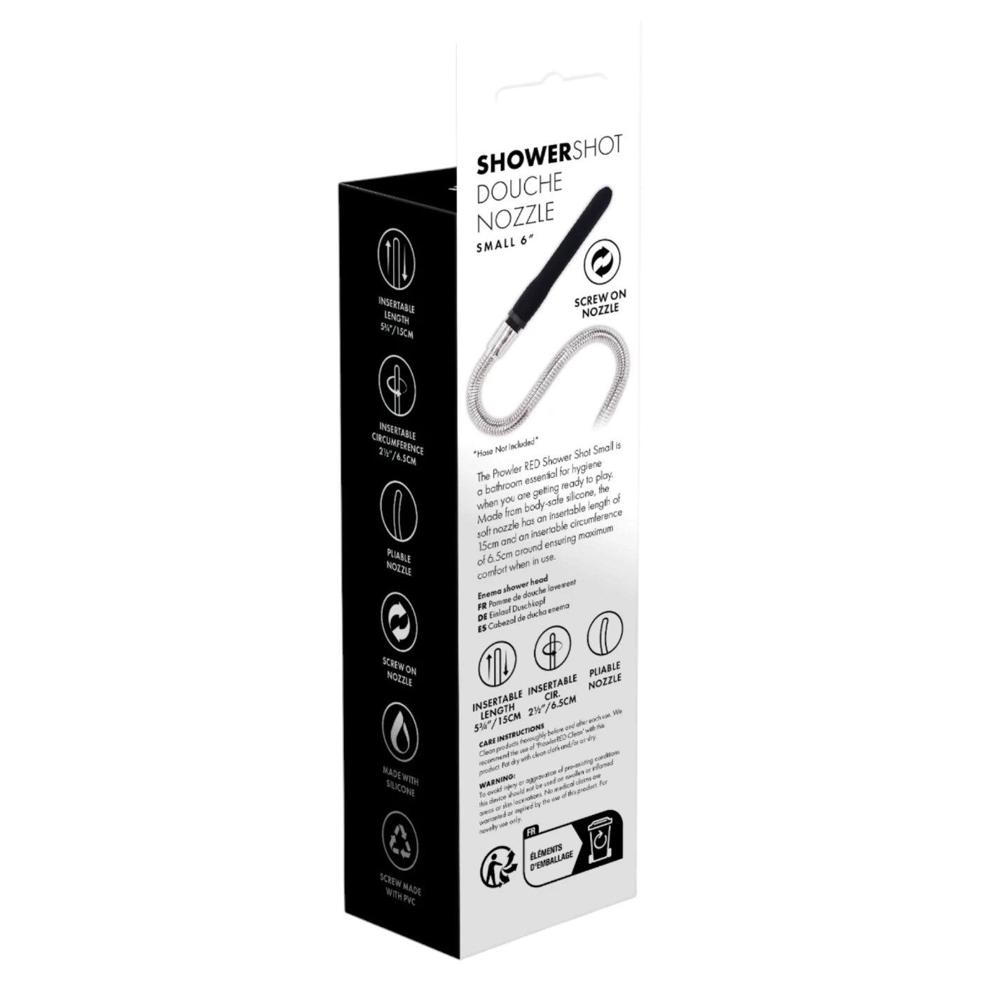 Prowler RED Shower Shot Silicone Douche Nozzle Small 6 Inch