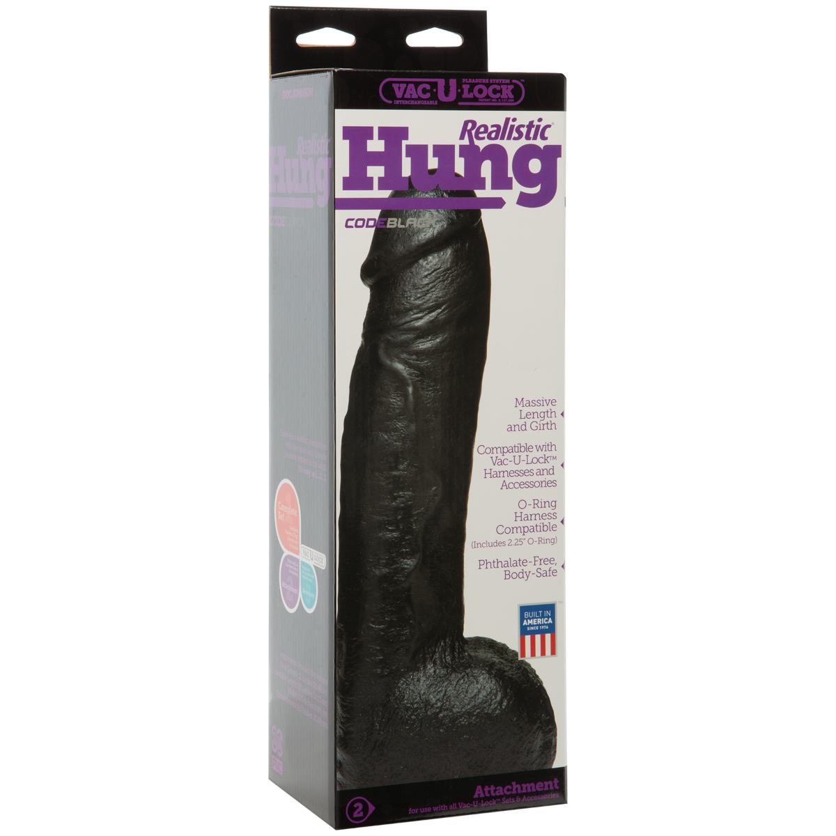 Vac-U-Lock CodeBlack Hung Massive Black 12 Inch