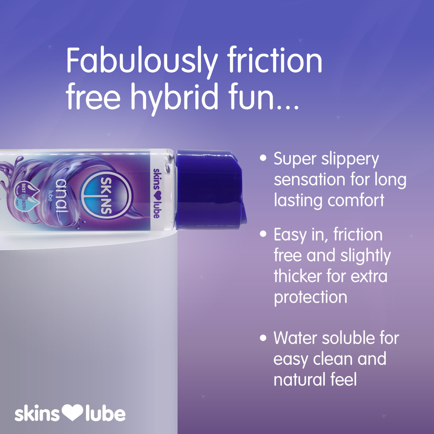 Skins Anal Hybrid Silicone and Water-Based Lubricant 130ml