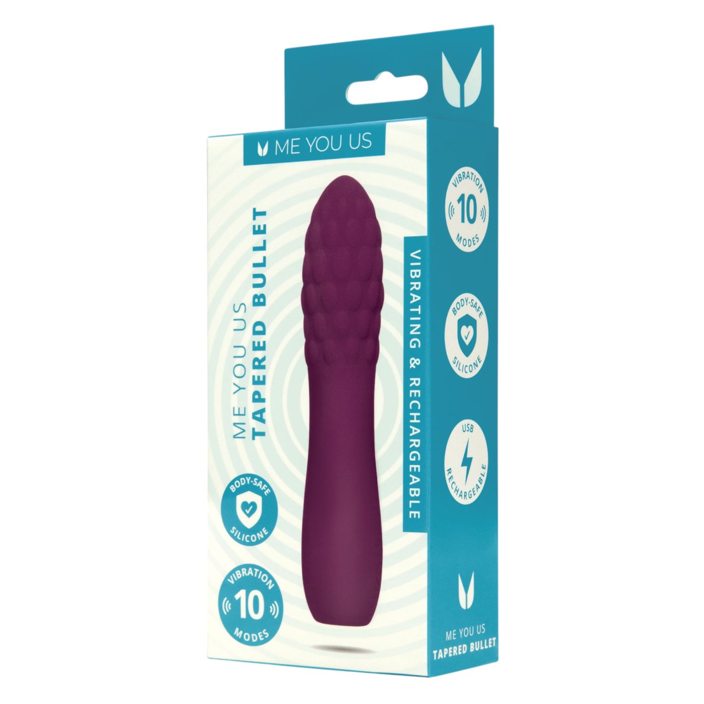 Me You Us Tapered Bullet Rechargeable Vibrator Purple