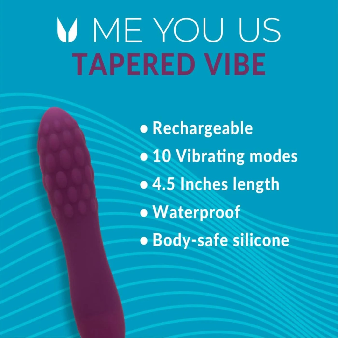 Me You Us Tapered Bullet Rechargeable Vibrator Purple