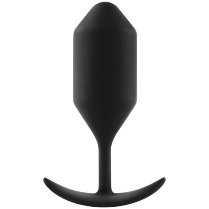 b-Vibe Snug Plug 4 XL Weighted Silicone Butt Plug Black 5.2 Inch