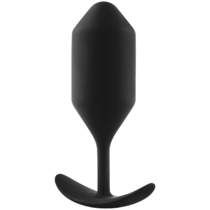 b-Vibe Snug Plug 4 XL Weighted Silicone Butt Plug Black 5.2 Inch