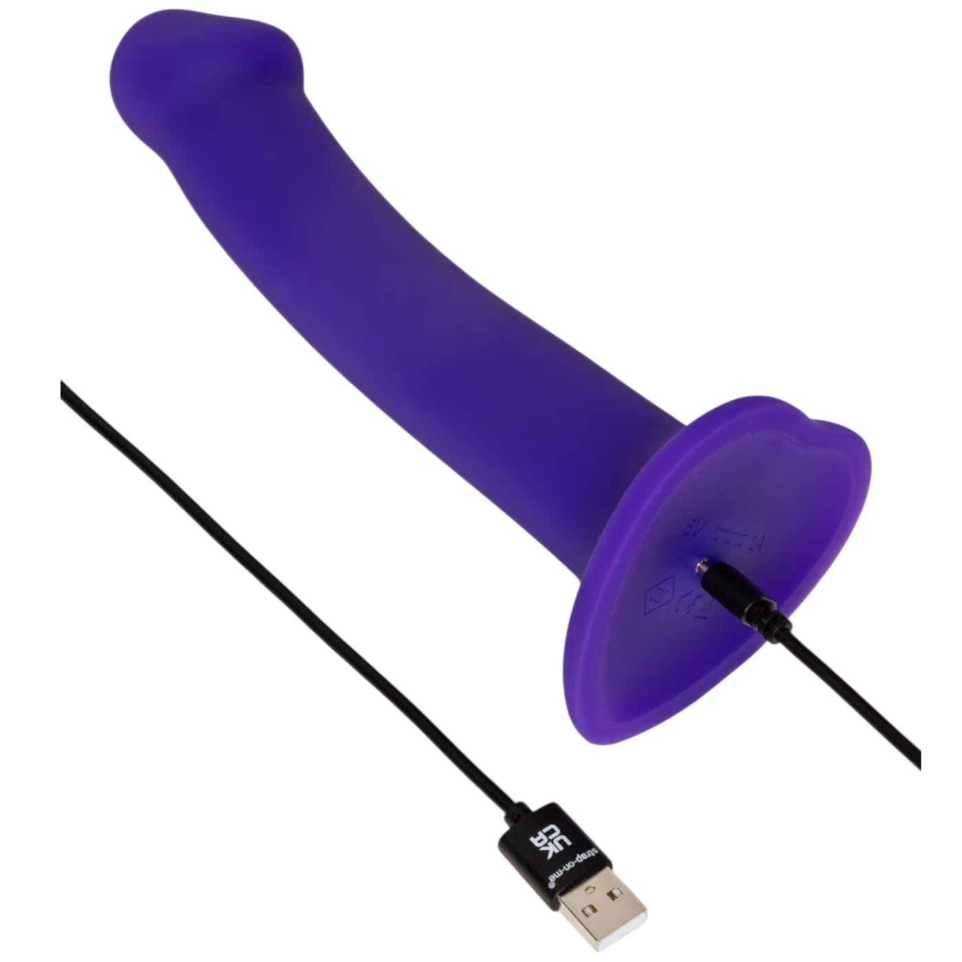 Strap-On-Me Rechargeable Silicone Glow LED Dildo M 6.5 Inch