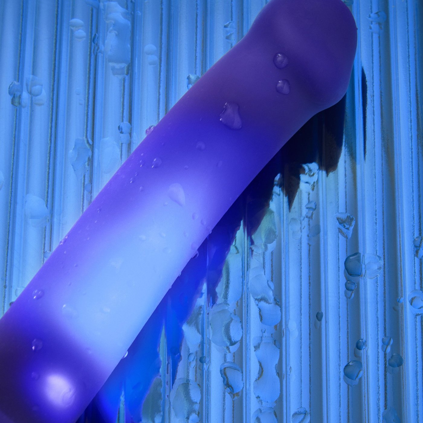 Strap-On-Me Rechargeable Silicone Glow LED Dildo M 6.5 Inch