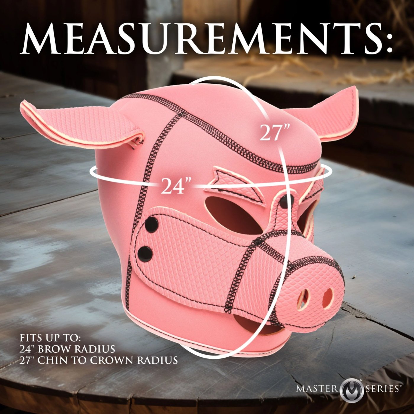 Master Series Swine Pig Neoprene Bondage Hood