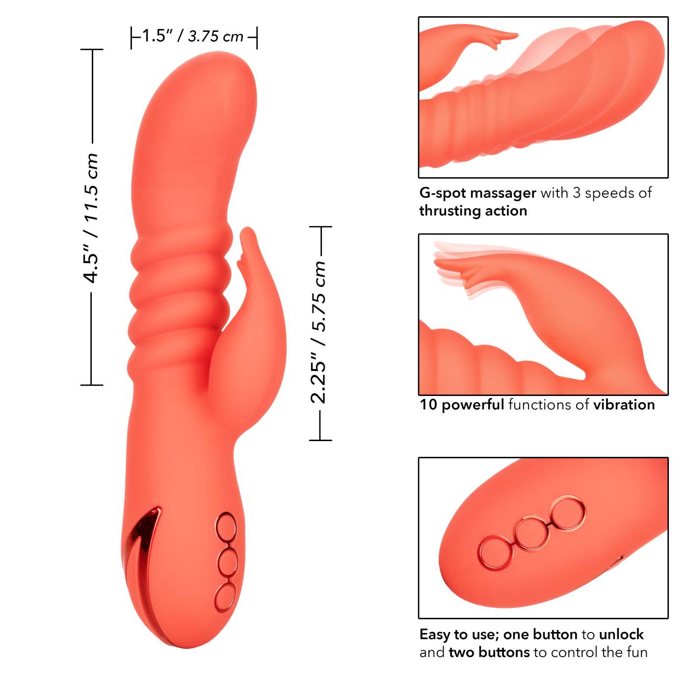 California Dreaming Orange County Cutie Thrusting Rabbit Vibrator