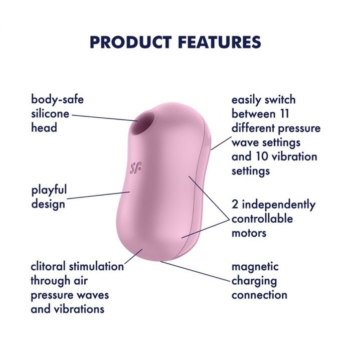 Satisfyer Cotton Candy Air Pulse Clitoral Vibrator Violet