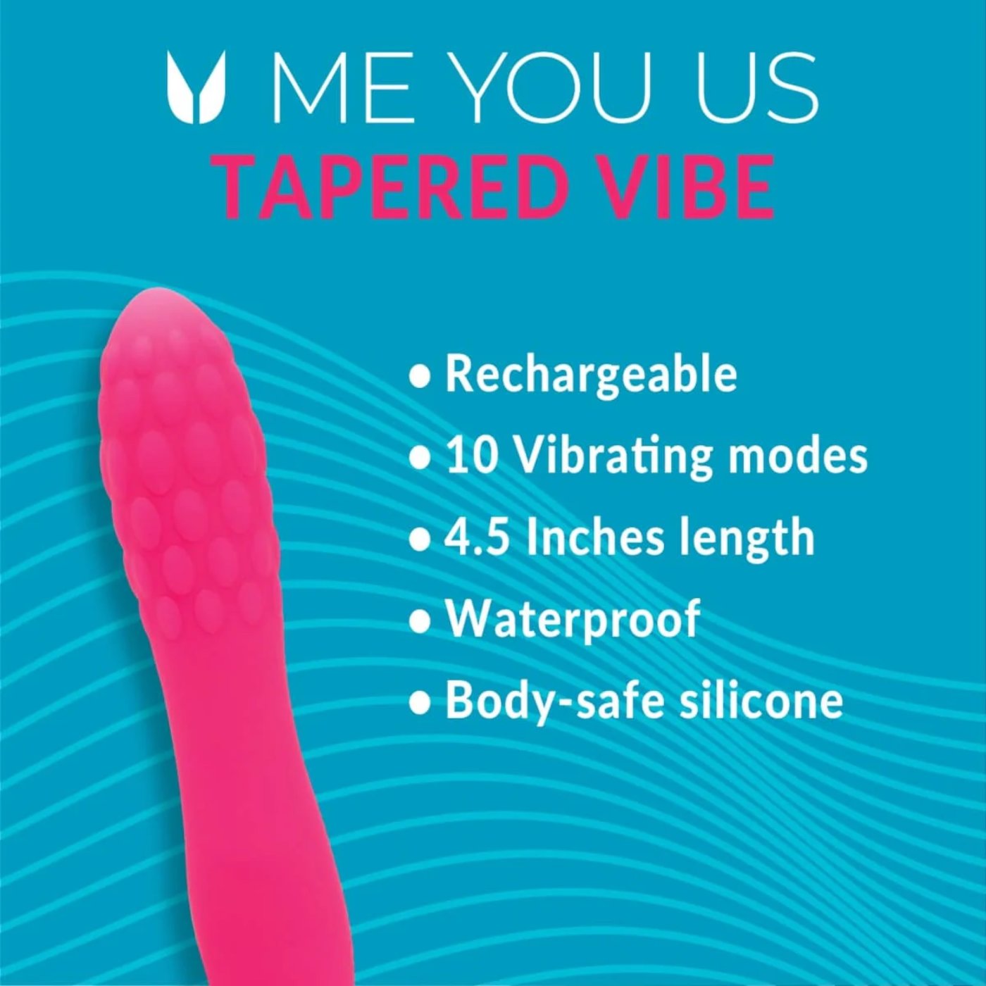Me You Us Tapered Bullet Rechargeable Vibrator Hot Pink