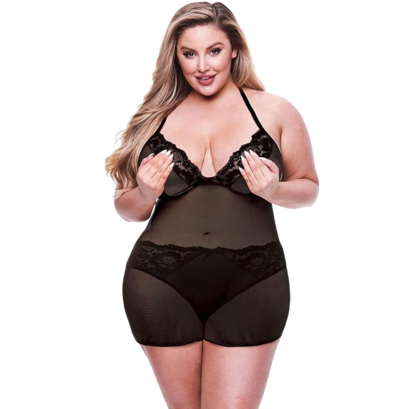 Baci Two-Piece Eco Chemise and Panty Set Queen