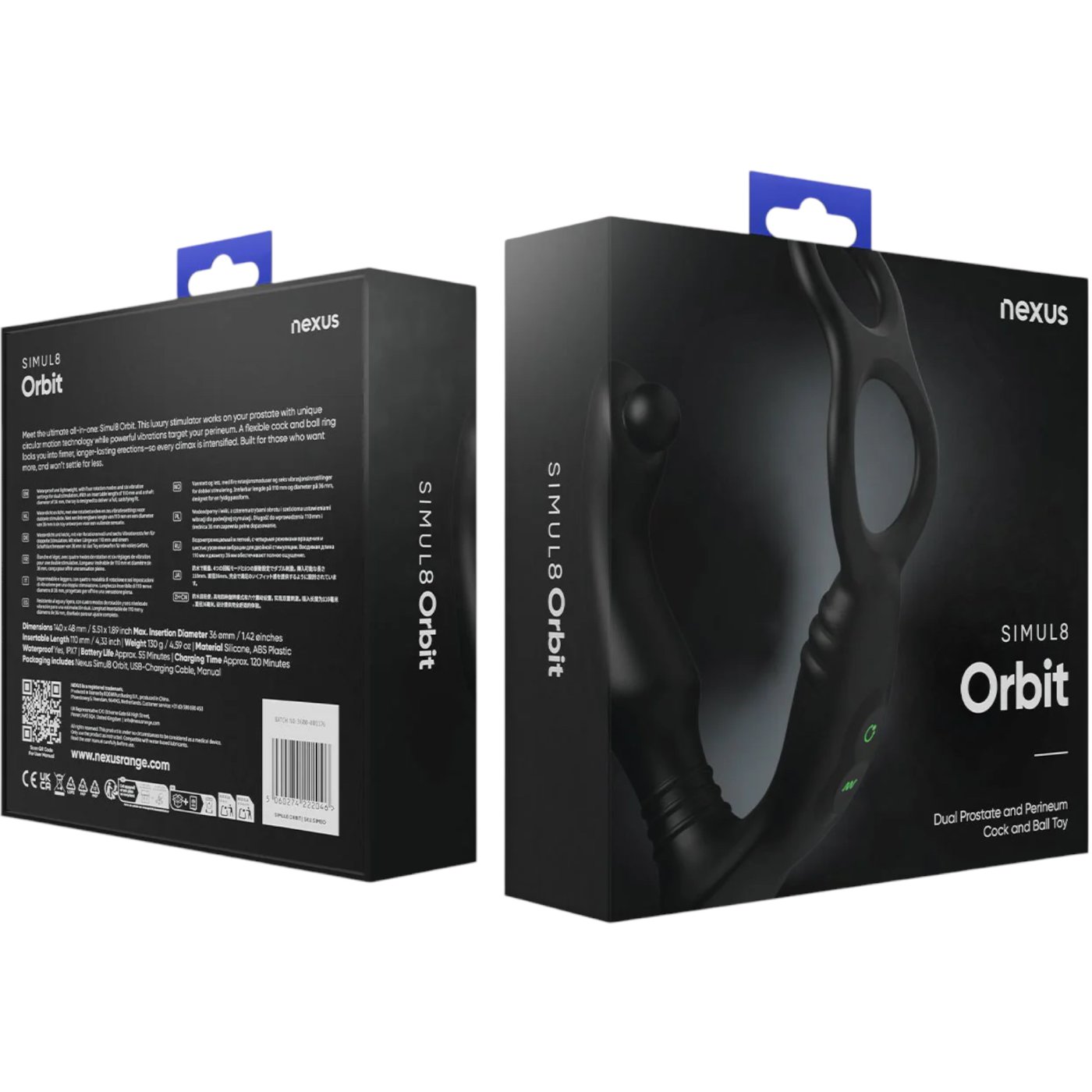 Nexus Simul8 Orbit Rotating Prostate Massager with Cock & Ball Ring