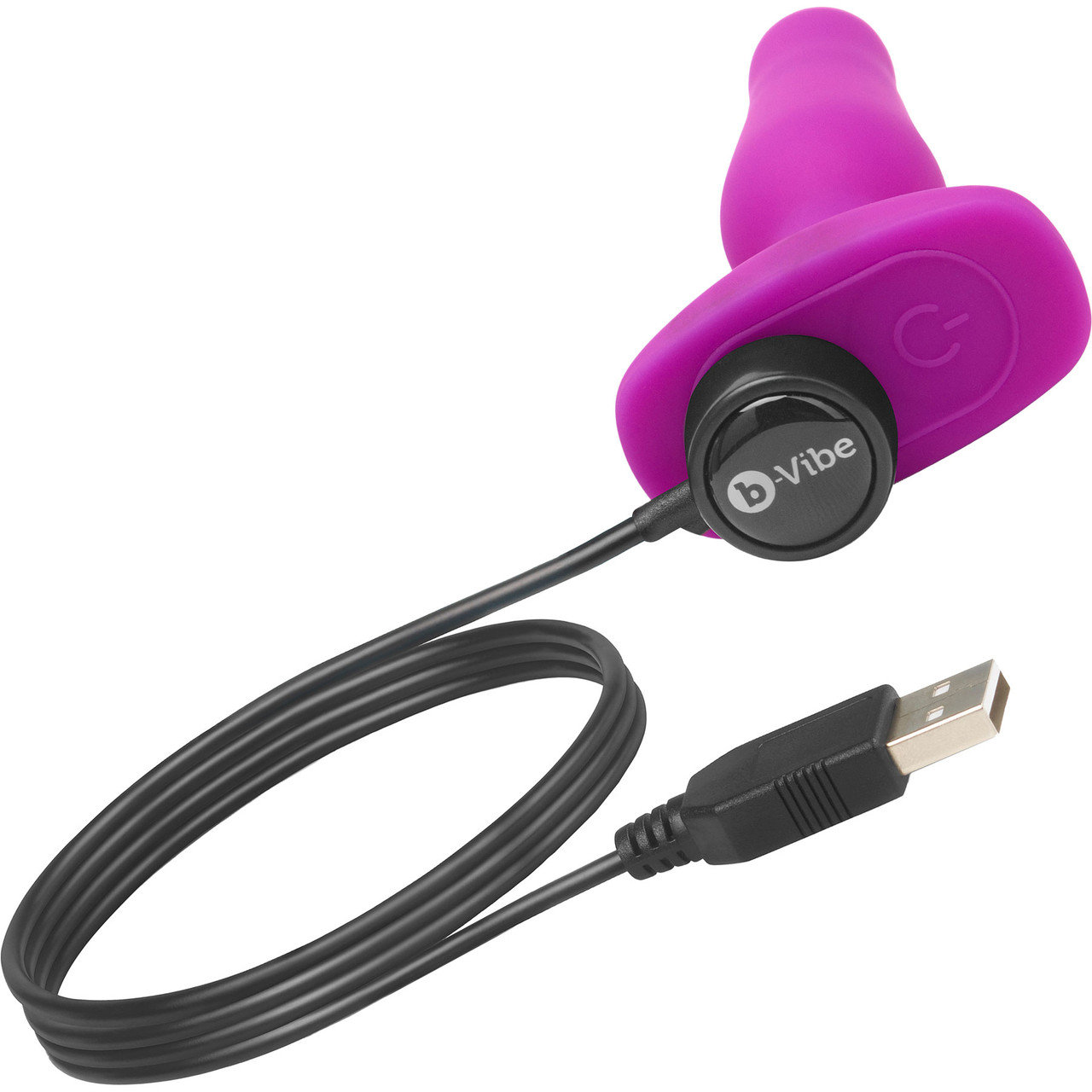 b-Vibe Novice Small Remote Control Rechargeable Butt Plug Fuchsia