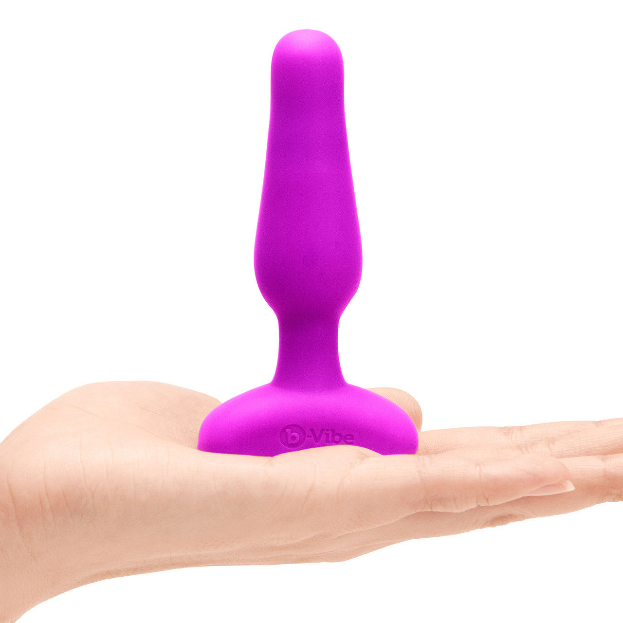 b-Vibe Novice Small Remote Control Rechargeable Butt Plug Fuchsia